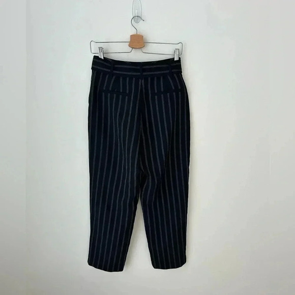 Aritzia Wilfred Jallade Stripe cropped 90s preppy trouser Pants black and white - Picture 7 of 12